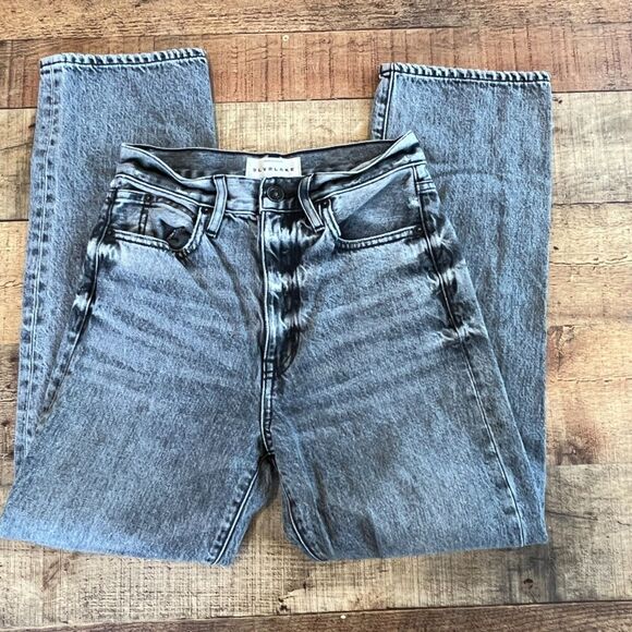 SLVRLAKE Jeans London Crop Moonlight Wash Size 24 100% Cotton Straight Leg $310 - Picture 4 of 10